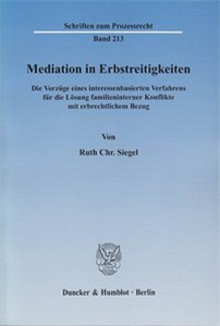 Mediation in Erbstreitigkeiten.