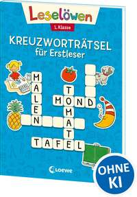 Leselöwen Kreuzworträtsel für Erstleser - 1. Klasse (Blau)
