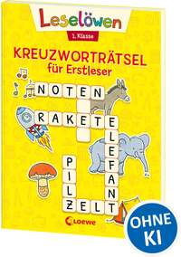 Leselöwen Kreuzworträtsel für Erstleser - 1. Klasse (Gelb)