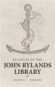 Bulletin of the John Rylands Library 99/1