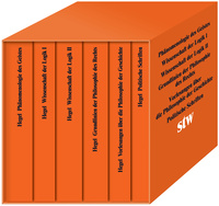 Die Hauptwerke. Phänomenologie des Geistes. Wissenschaft der Logik I. Wissenschaft der Logik II.Grundlinien der Philosophie des Rechts. Politische Schriften. Vorlesungen über die Philosophie der Geschichte.