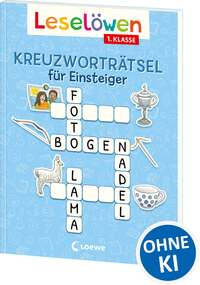 Leselöwen Kreuzworträtsel für Einsteiger - 1. Klasse (Himmelblau)
