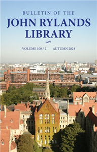 Bulletin of the John Rylands Library 100/2